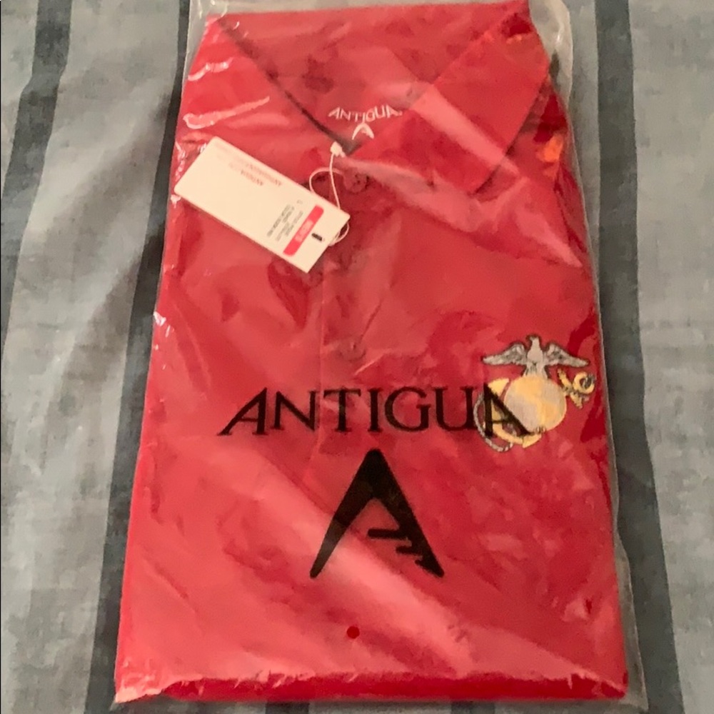 Antigua Ted golf polo. Marines logo. Brand new